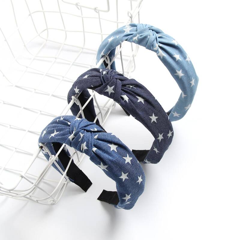 

3pcs Star Print Headband, Multicolor