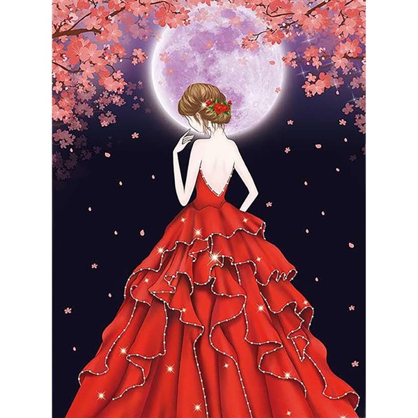 

Girl Pattern Diamond Painting Without Frame, Multicolor