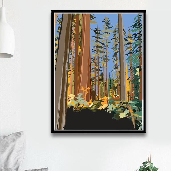 

Forest Pattern Diamond Painting Without Frame, Multicolor