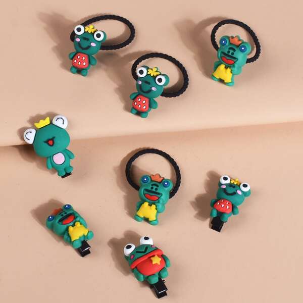 

8pcs Toddler Girls Cartoon Hair Accessory, Multicolor