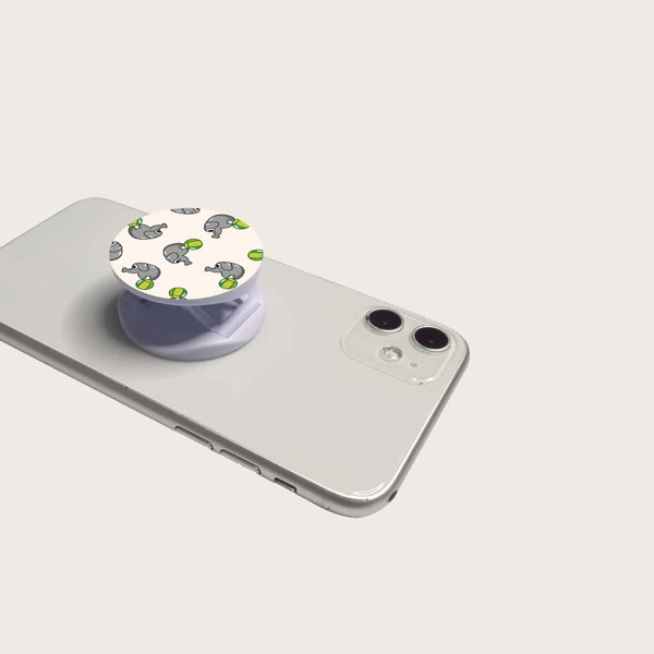 

Elephant Print Pop-Out Phone Grip, Multicolor