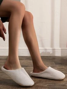 Round Toe Bedroom Slippers - Khaki - View 3