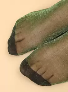 6 đôi tất cổ ngắn trong suốt lấp lánh thời trang dành cho nữ phù hợp cho các hoạt động hàng ngày, thường ngày, tiệc tùng, công sở, nghỉ mát, kết hợp với trang phục trở lại trường, phù hợp với mọi mùa, mùa thu - Nhiều màu - Xem 6