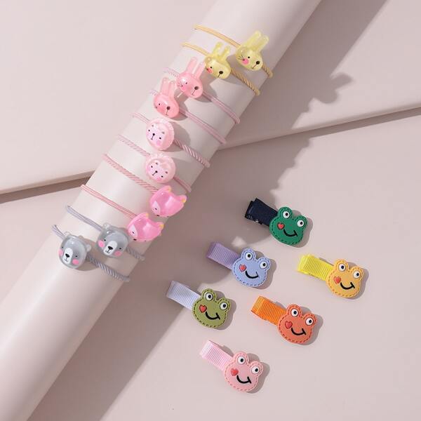 

15pcs Toddler Girls Cartoon Hair Accessory, Multicolor