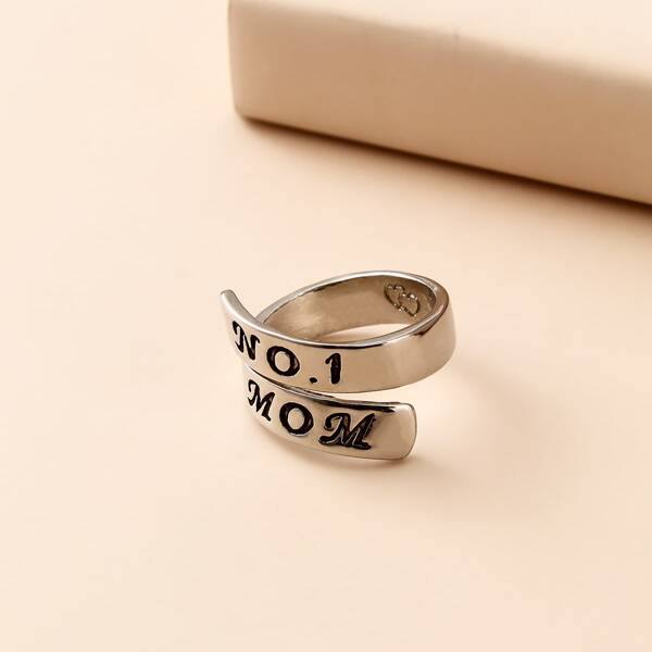 

Letter Design Ring, Silver