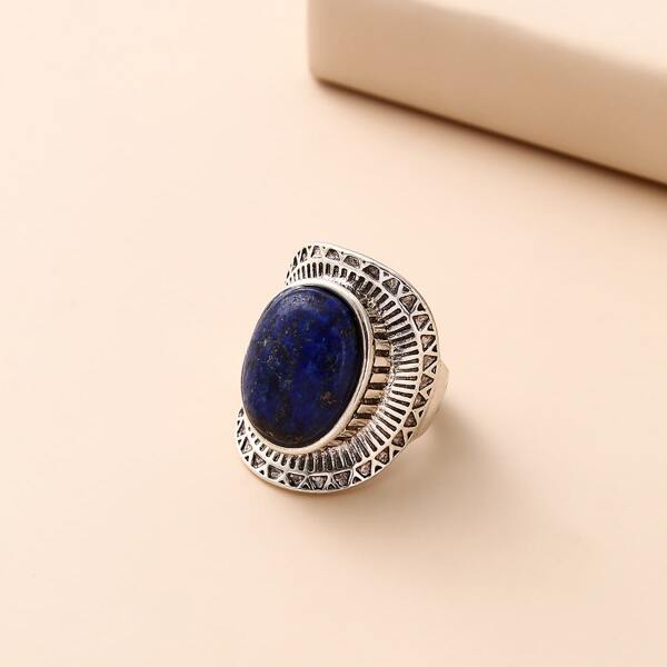 

Men Textured Metal Ring, Antique silver