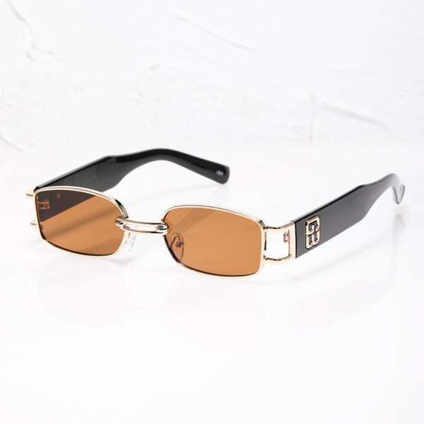 

Men Metal Frame Sunglasses, Brown