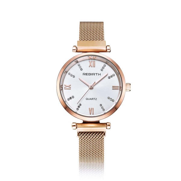 

Rhinestone Decor Mesh Strap Quartz Watch