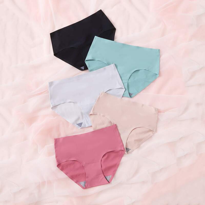 

5pack Solid Seamless Panty Set, Multicolor