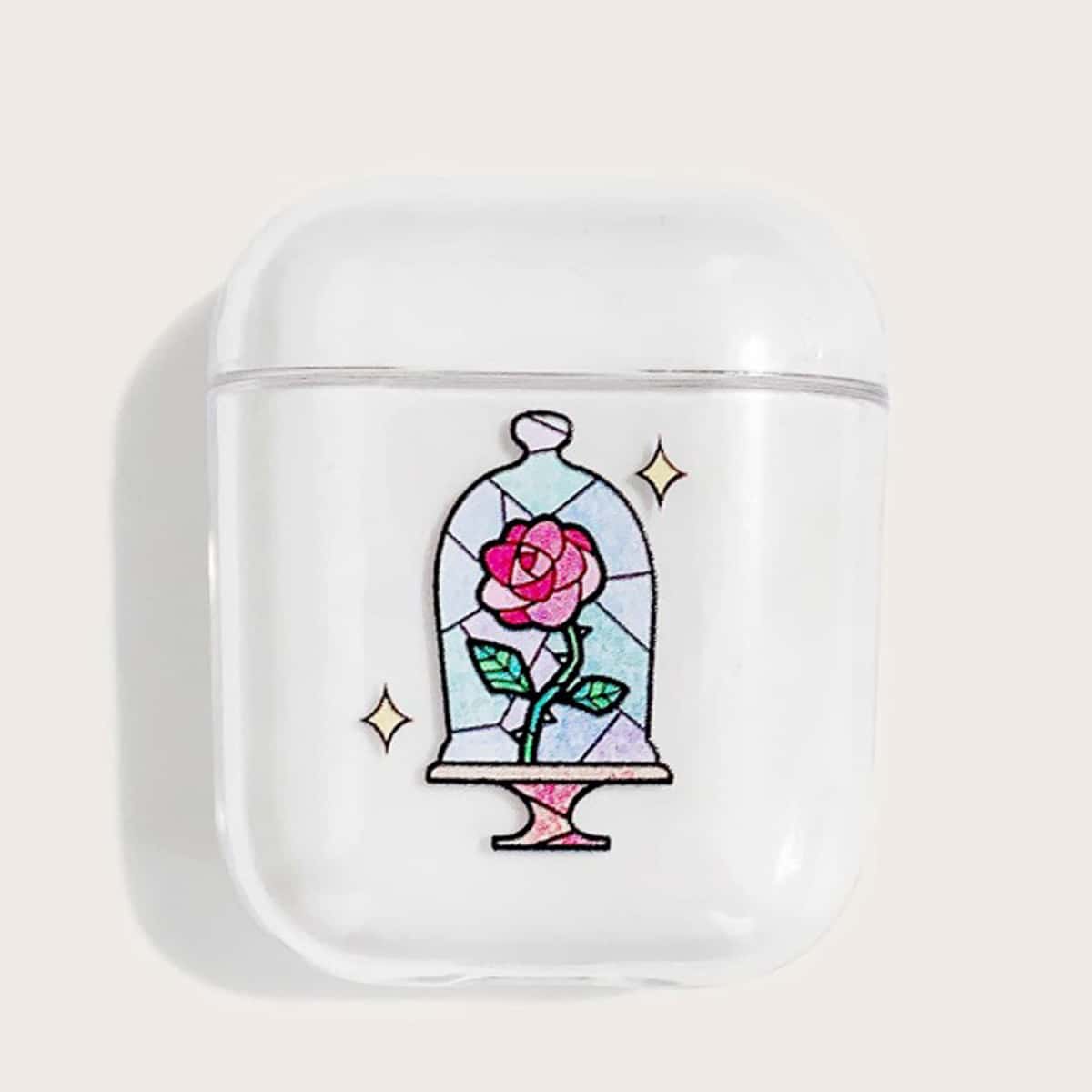 

Floral Clear Earphone Case For AirPods, Multicolor