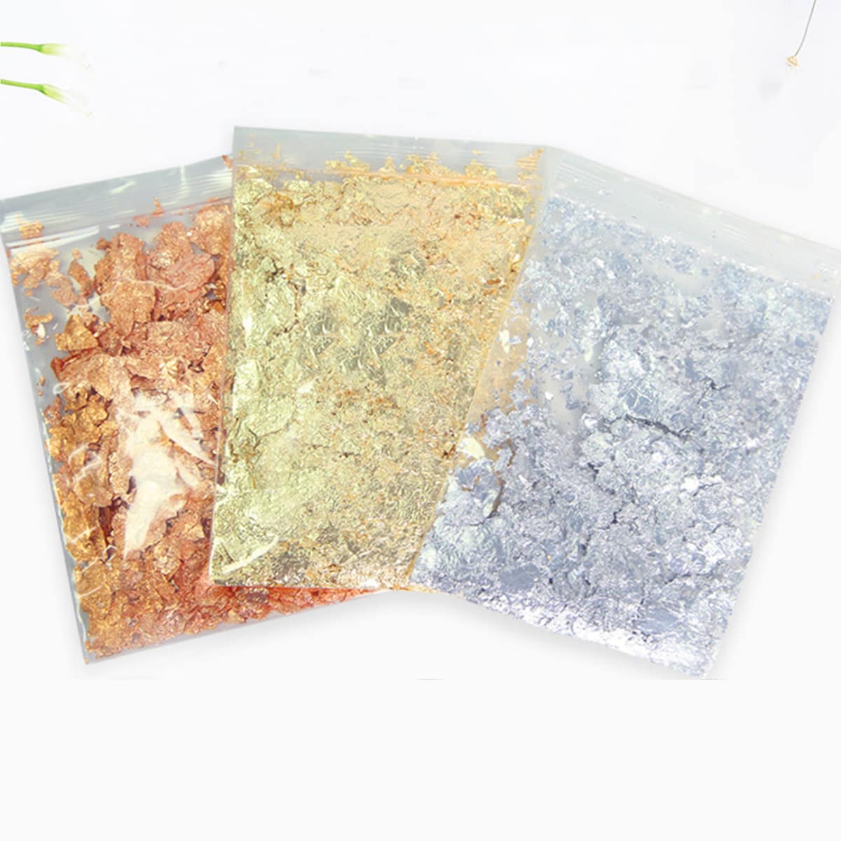 

3pack Gold Foil Nail Art Decoration, Multicolor