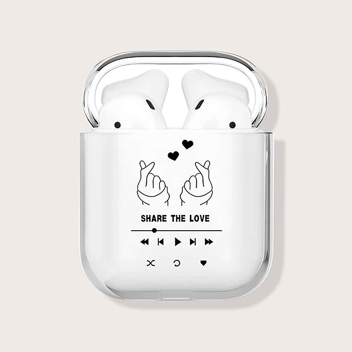 

Heart Clear Earphone Case For AirPods