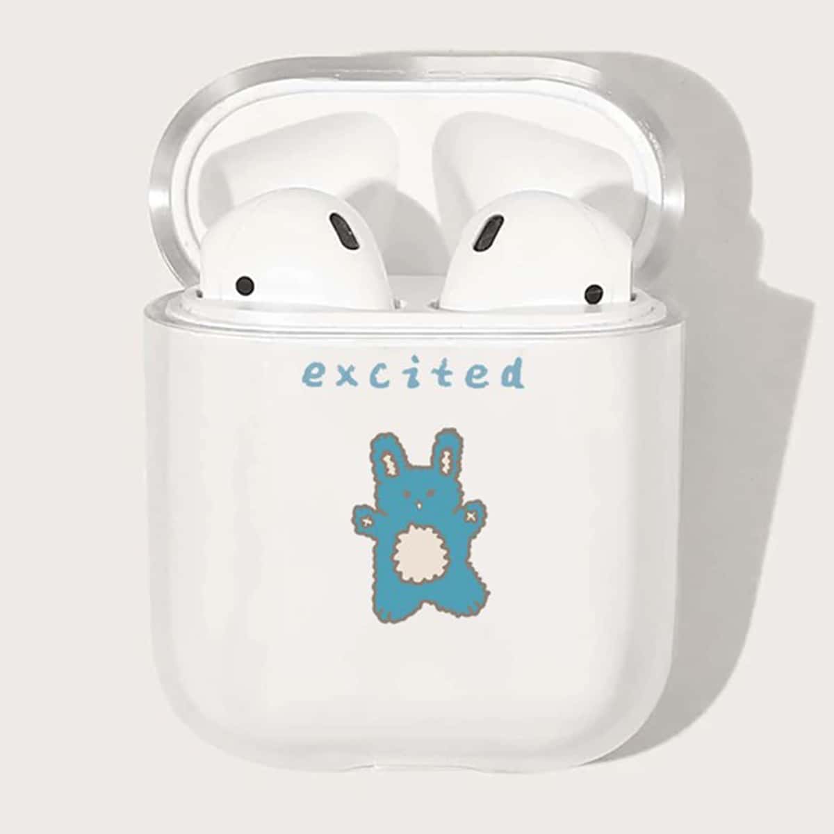 

Cartoon Rabbit Earphone Case For AirPods, Blue