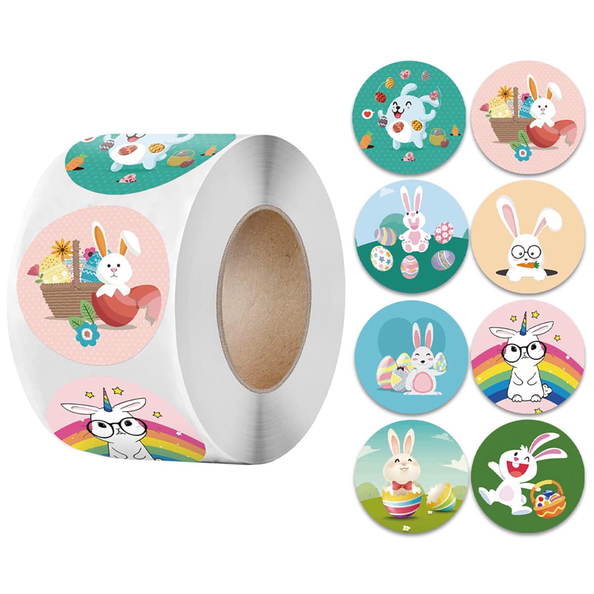 

1pc Round Cartoon Sticker Tape, Multicolor