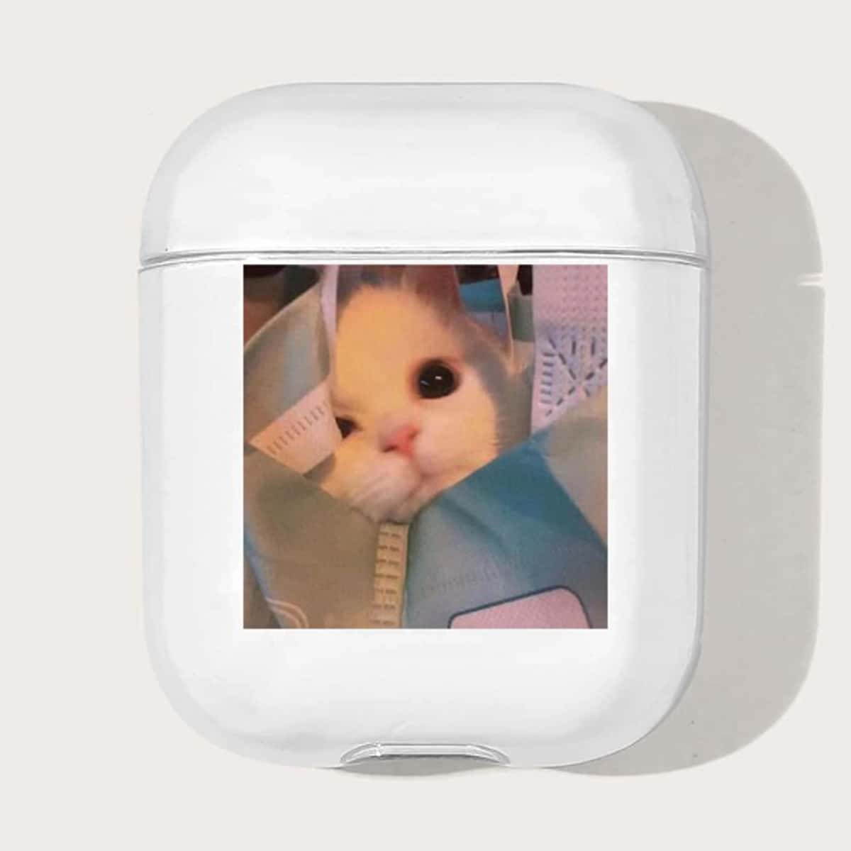 

Cat Clear Earphone Case For AirPods, Multicolor