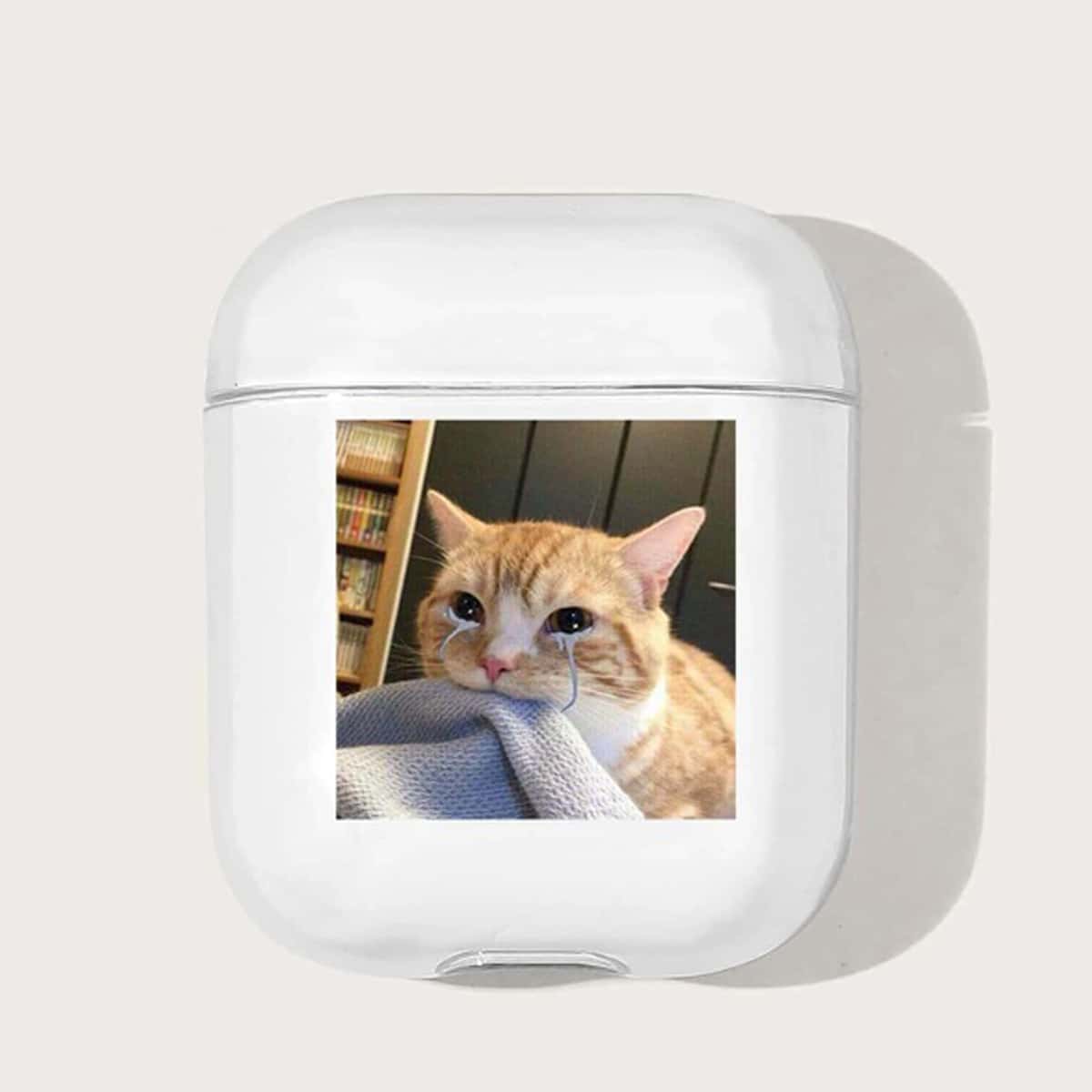 

Cat Clear Earphone Case For AirPods, Multicolor