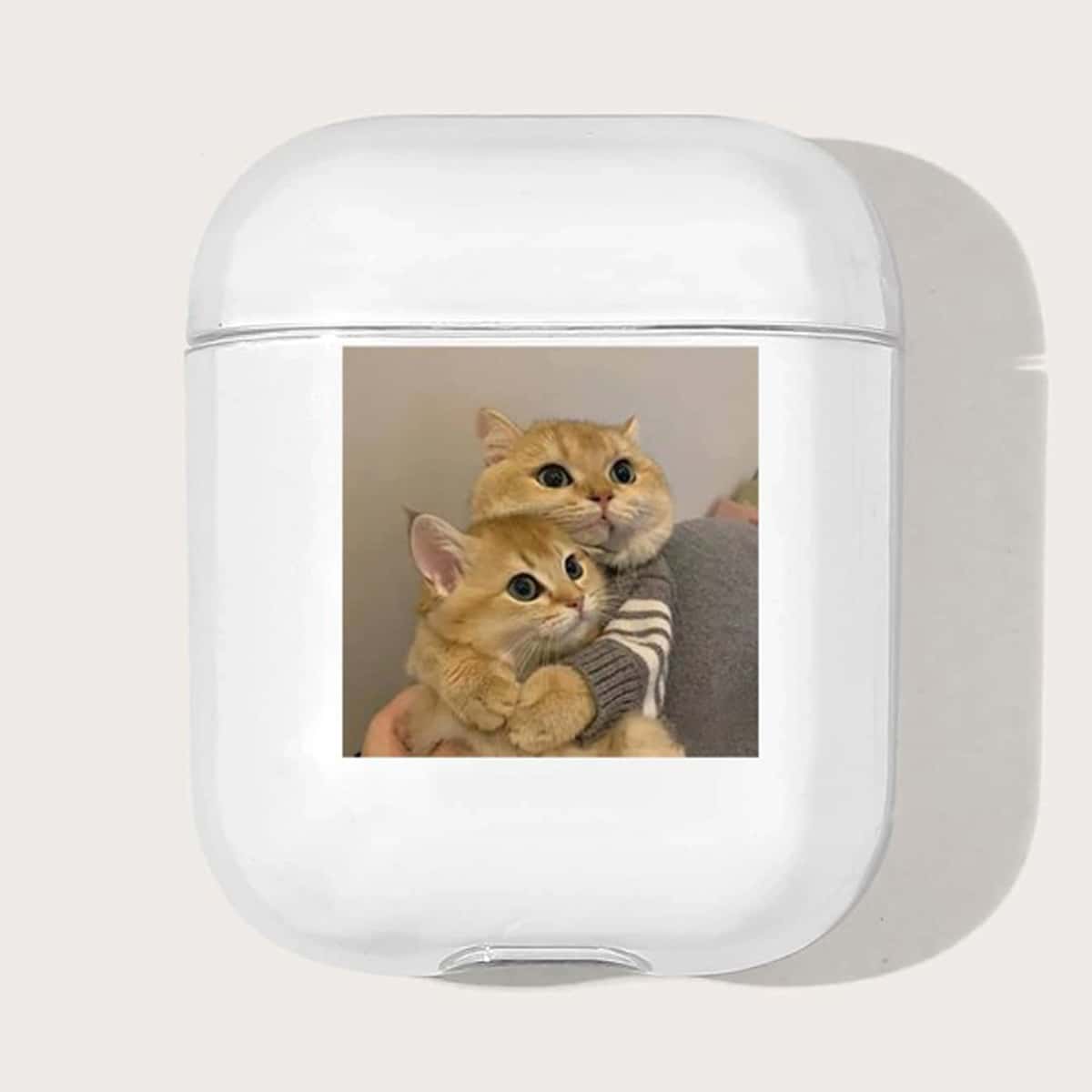 

Cat Clear Earphone Case For AirPods, Multicolor