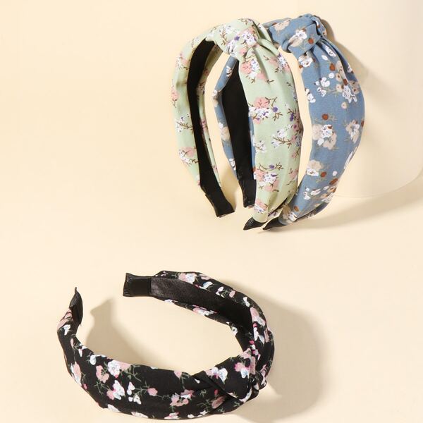 

3pcs Ditsy Floral Print Headband, Multicolor