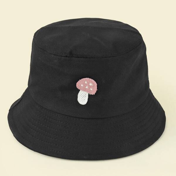 

Mushroom Decor Bucket Hat, Black