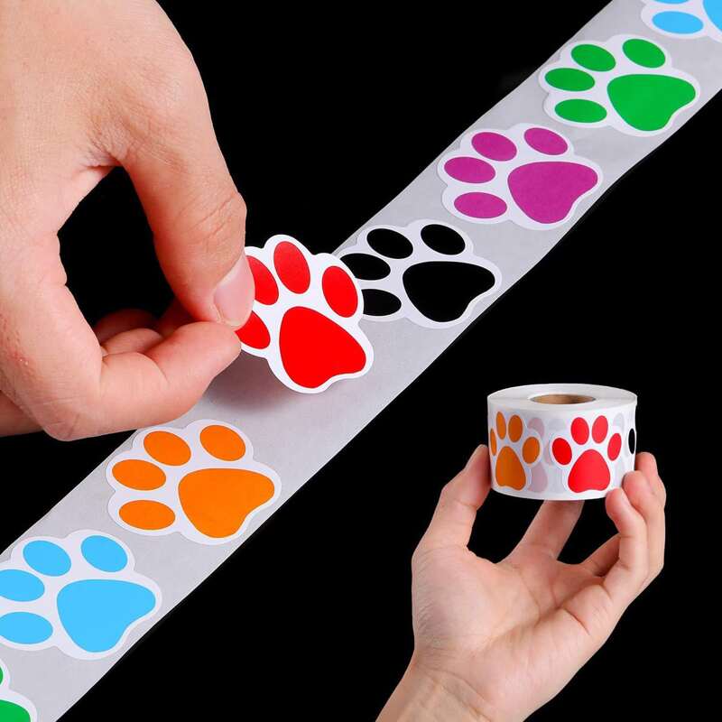 

1pc Dog Paw Sticker Tape, Multicolor