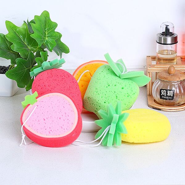

1pc Fruit Shaped Random Cleaning Sponge, Multicolor