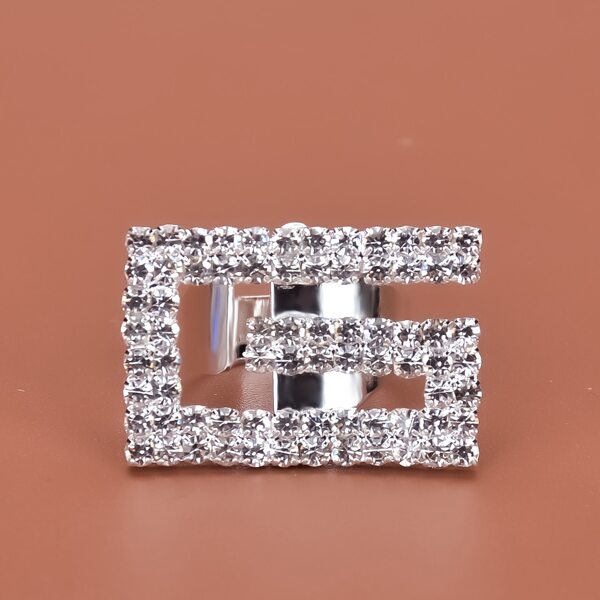 

Rhinestone Decor Ring, Silver