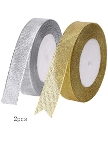 2卷礼品包装网带，圣诞节 - 彩色 - 查看 2