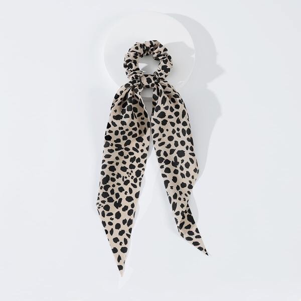 

Allover Print Hair Tie, Khaki