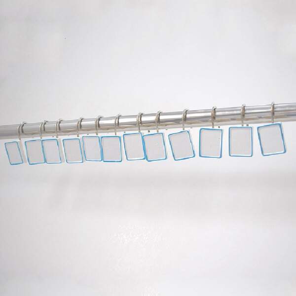 

12pcs Rectangle Curtain Hook, White