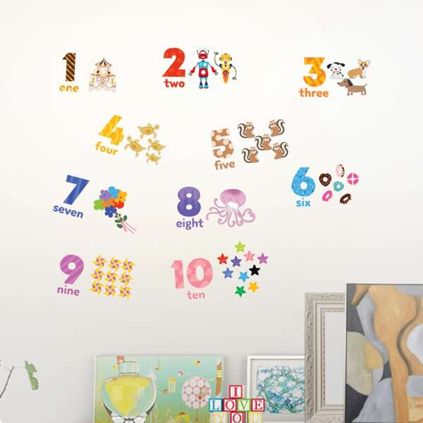 

Kids Cartoon Graphic Wall Sticker, Multicolor