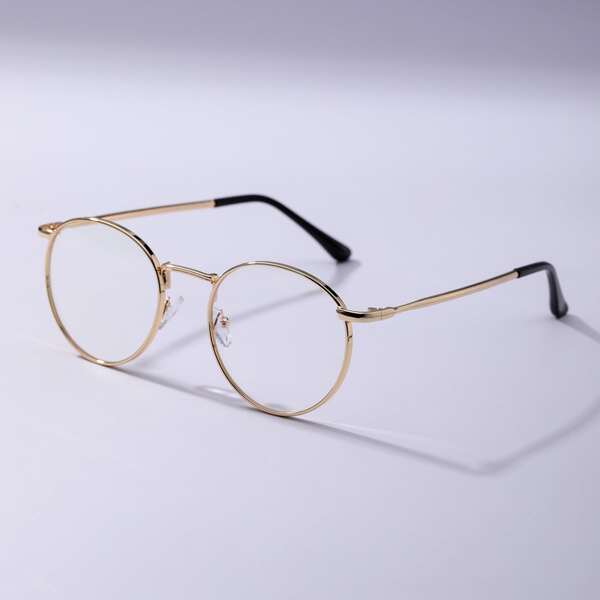 

Men Metal Frame Eyeglasses, Gold