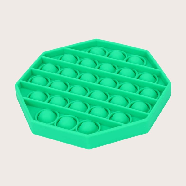 

1pc Round Silicone Push Bubble Toy, Green