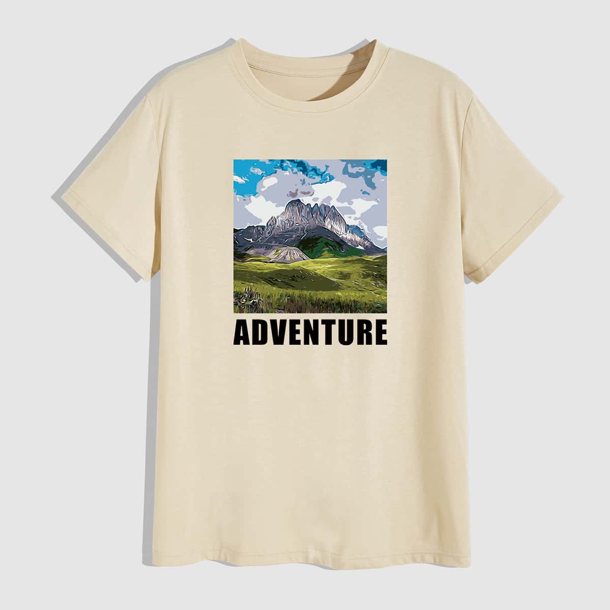 

Guys Letter Graphic Tee, Khaki