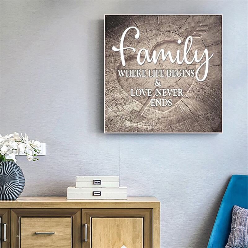 

Letter Graphic DIY Diamond Unframed Painting, Multicolor