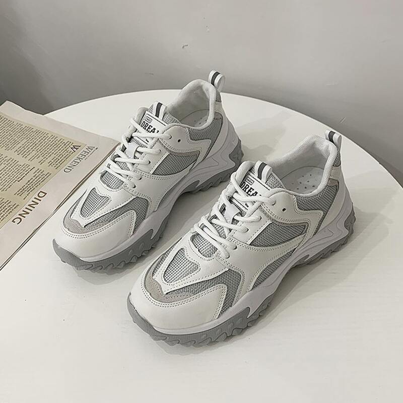 

Lace-up Mesh Chunky Sneakers, Multicolor
