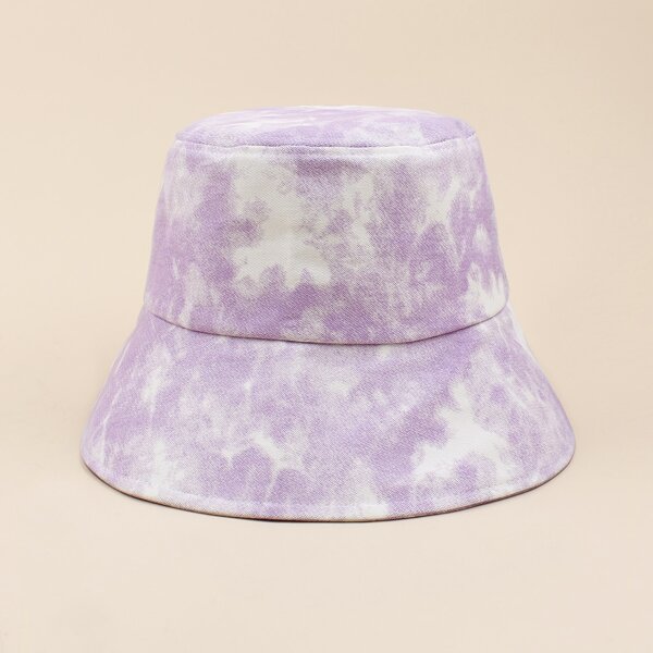 

Tie Dye Pattern Bucket Hat, Purple