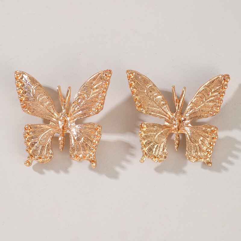 

Golden Butterfly Stud Earrings, Gold