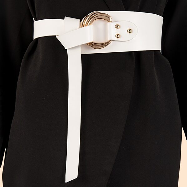 

1pc Asymmetrical Belt, White