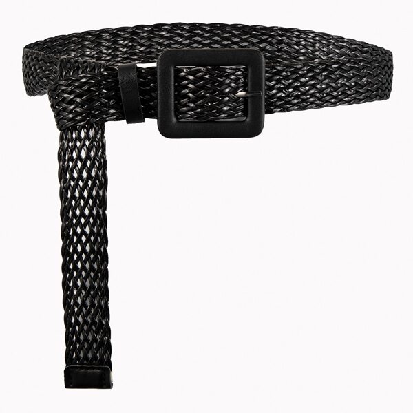 

Knot Decor Braided Belt, Black