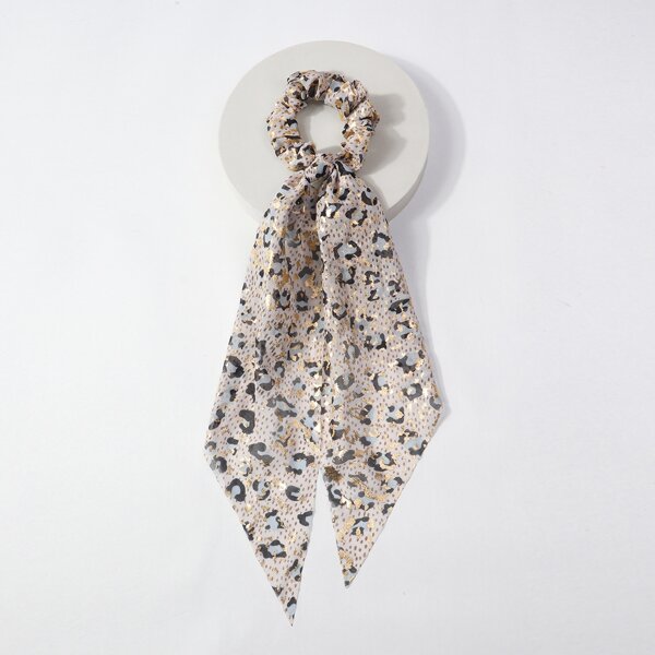 

Leopard Pattern Scrunchie Scarf, Multicolor