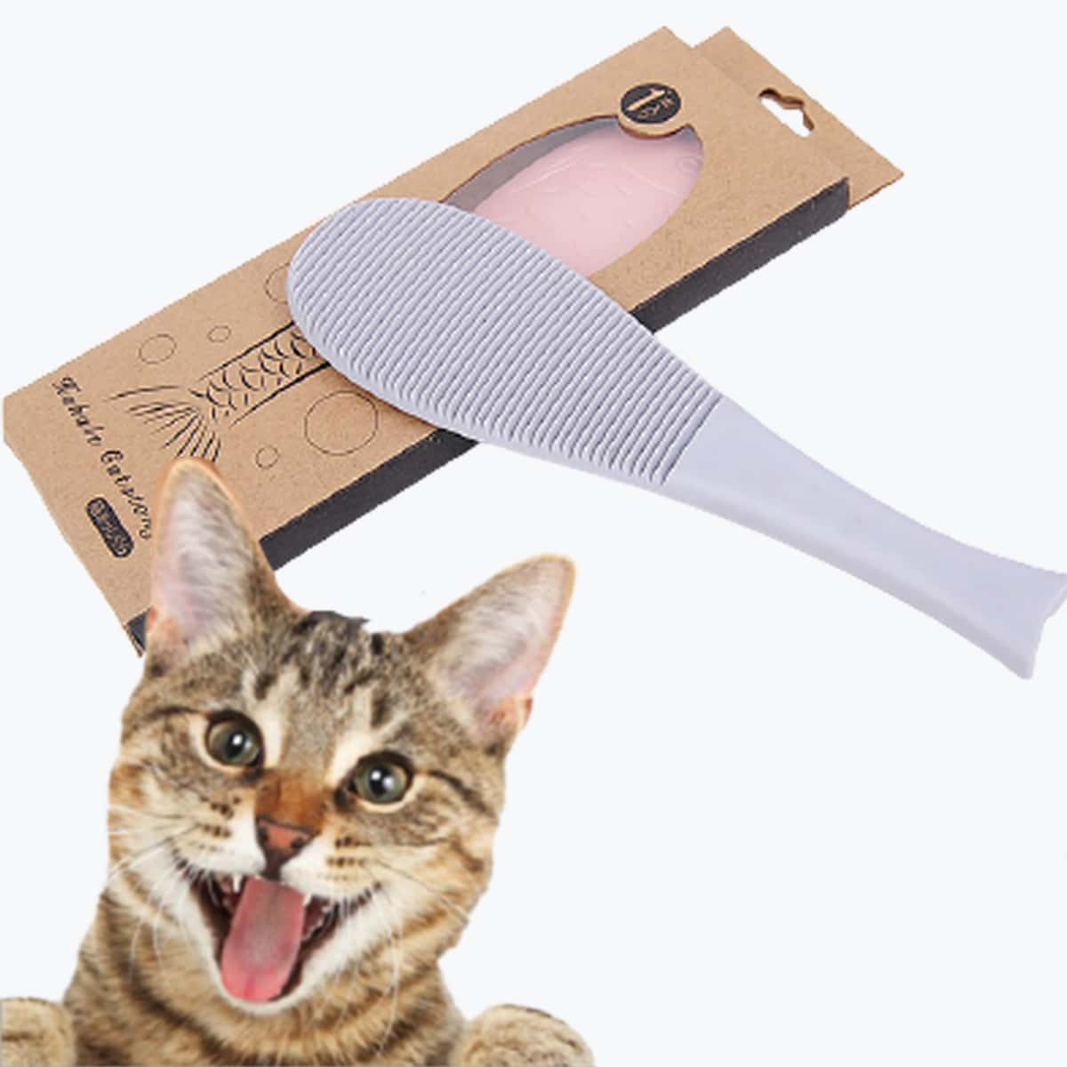 

1pc Fish Shaped Pet Massage Brush, Blue