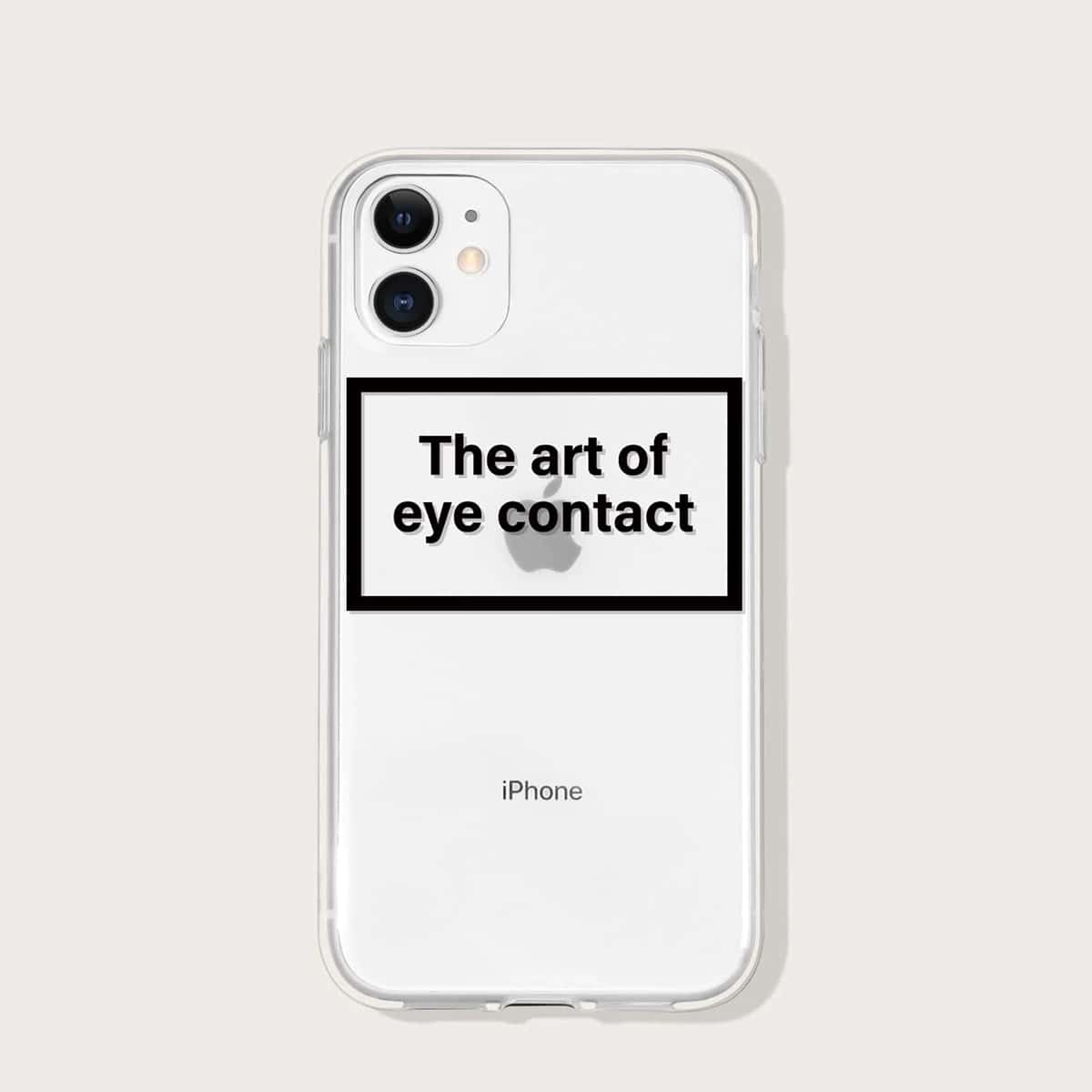 

Slogan Phone Case, Clear