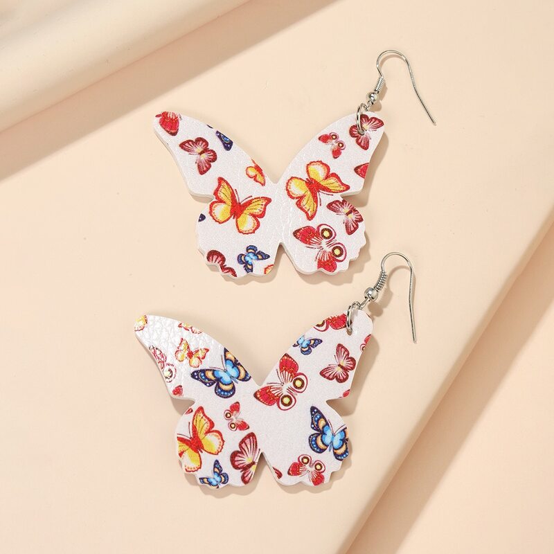 

Butterfly Drop Earrings, Multicolor