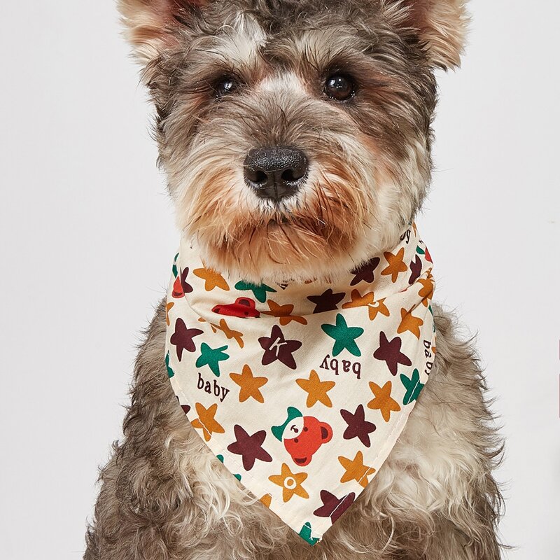 

Cartoon Graphic Pet Bandana, Beige