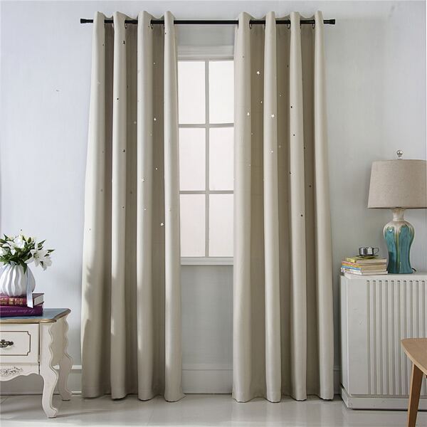 

Star Hollow Single Panel Blackout Curtain, Beige