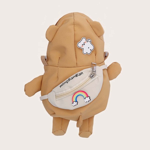 

Kids Cartoon Design Crossbody Bag, Camel