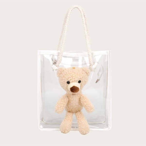 

Kids Clear Bear Decor Satchel Bag