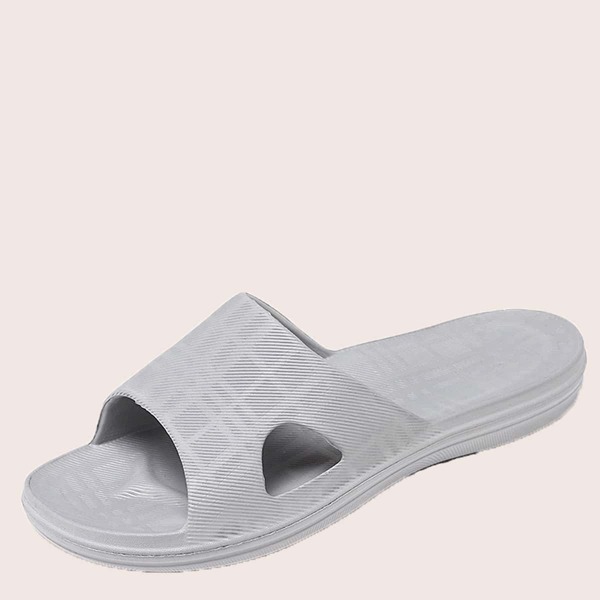 

Men Minimalist Open Toe Slippers, Grey