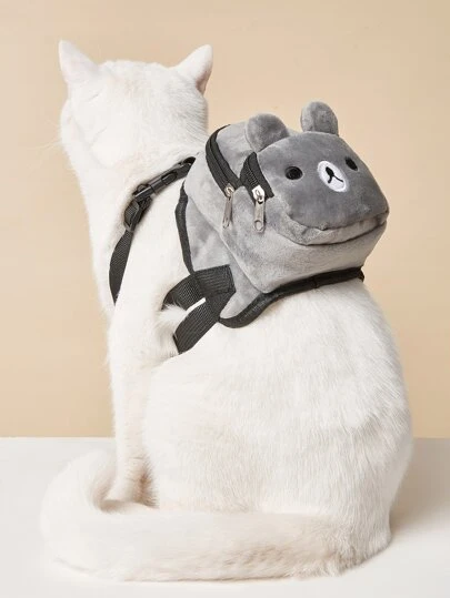 1pc Cartoon Bear Pet Backpack - Weird Pet Products from SHEIN