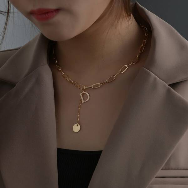 

Letter Pendant Necklace, Gold